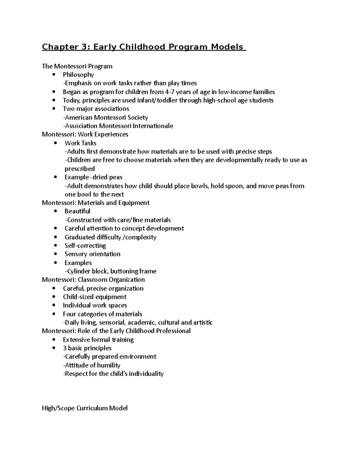 ECEChapter 3 Early Childhood Education Chapter 3 Lecture Notes Chapter 3 Early Childhood