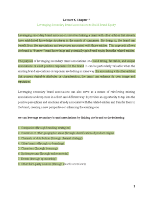 Brand management chapter 1 - Studocu