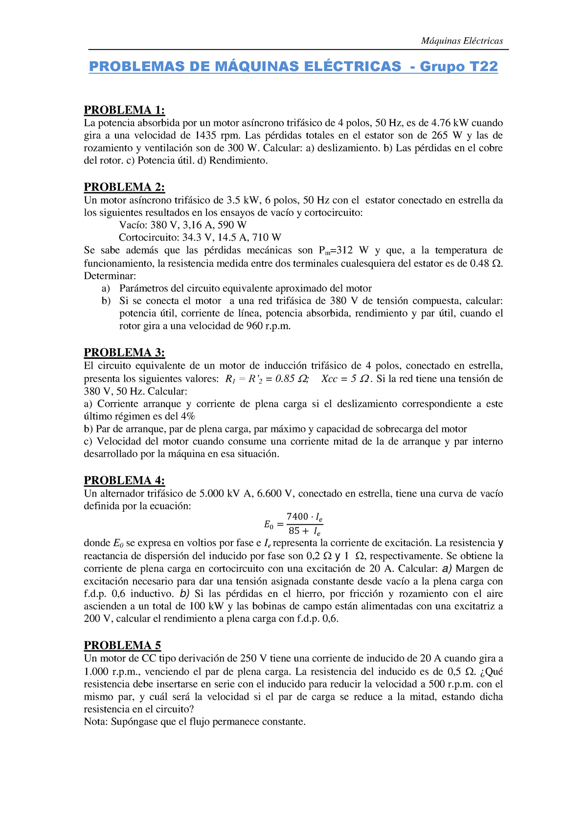 Ejercicios-propuestos-4 - Máquinas Eléctricas PROBLEMAS DE MÁQUINAS ...