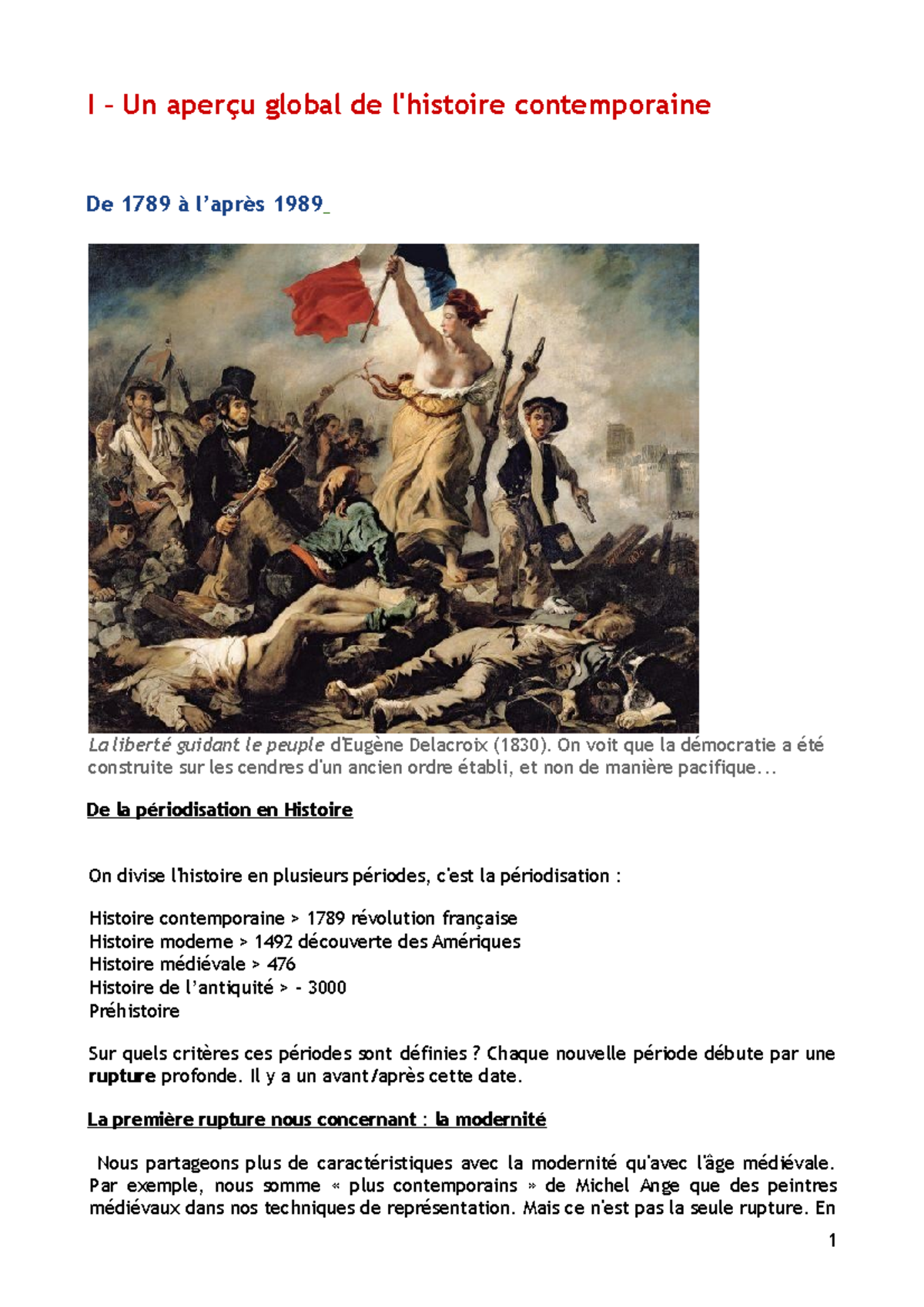 LA Bonne Synthese HC 1 - I – Un aperçu global de l'histoire ...