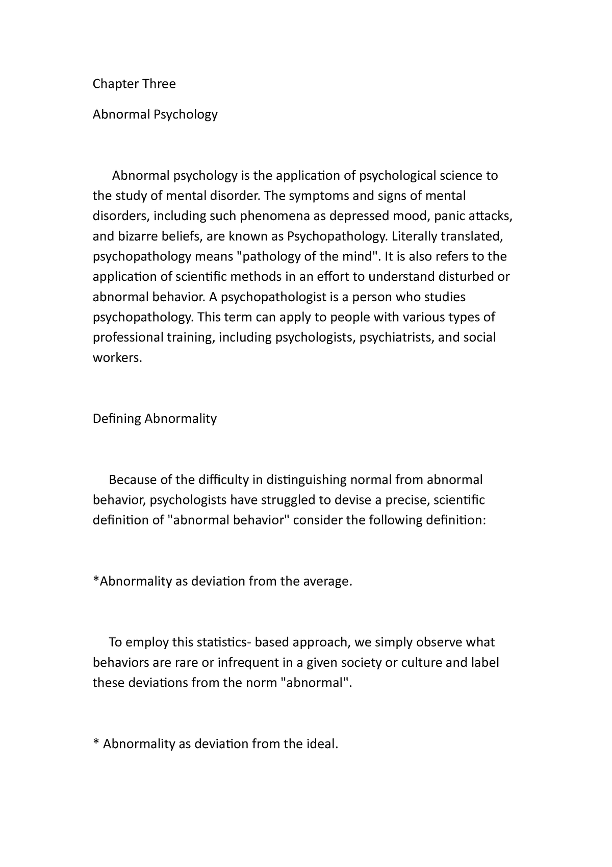 dissertation topics abnormal psychology