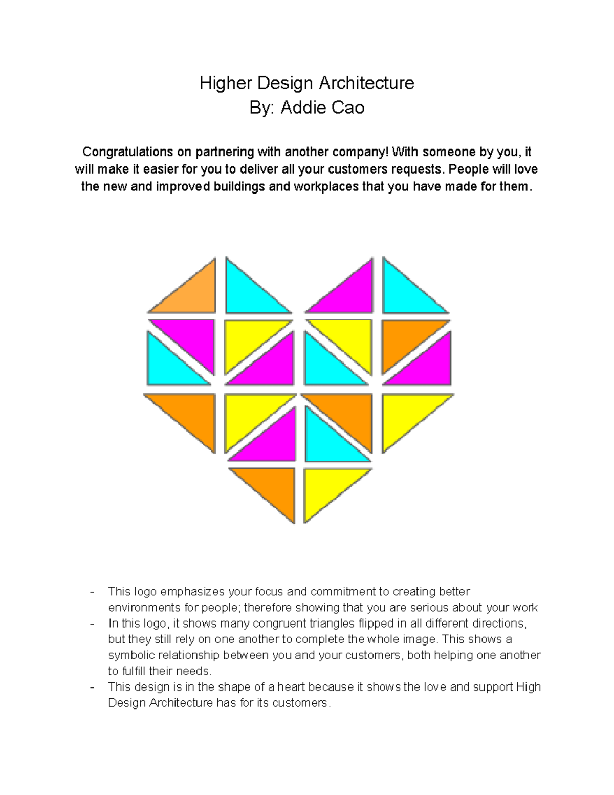 Addie Cao Congruent Triangle Project Studocu