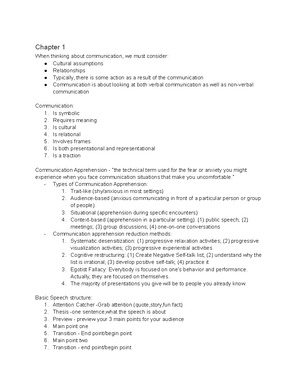 Chapter 1: An Overview of Communication - l -¼ou, COV\ u,e ue wvvwY)uY ...