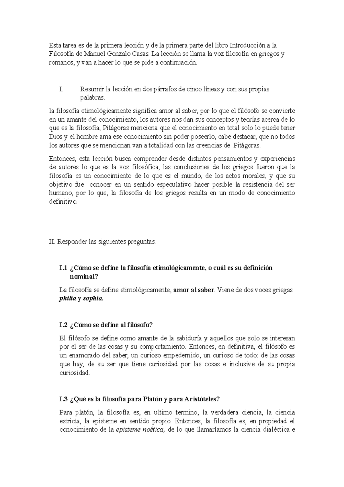 Tarea 1.1 De Filosofia - Esta Tarea Es De La Primera Lección Y De La ...