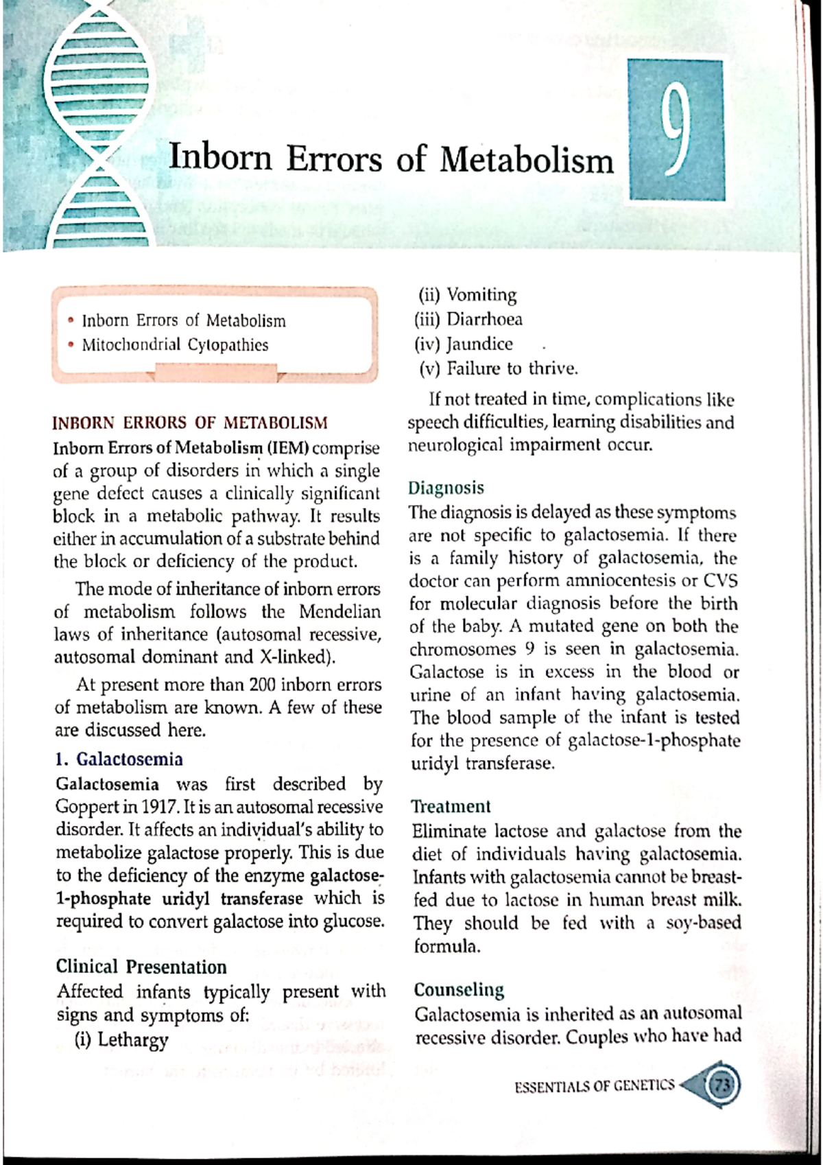 Inbornerrors - genetic inborn errors summary - BDS - Studocu