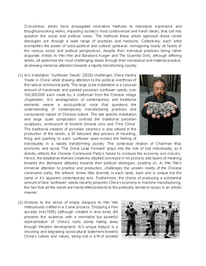 HSC Visual Arts Section II Extended Response - HSC Visual Arts: Section ...