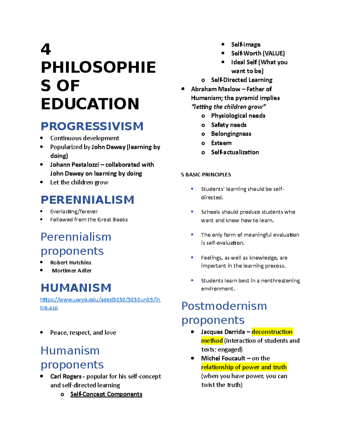 Philosophies Of Education Philosophie S Of Education Progressivism Continuous Development