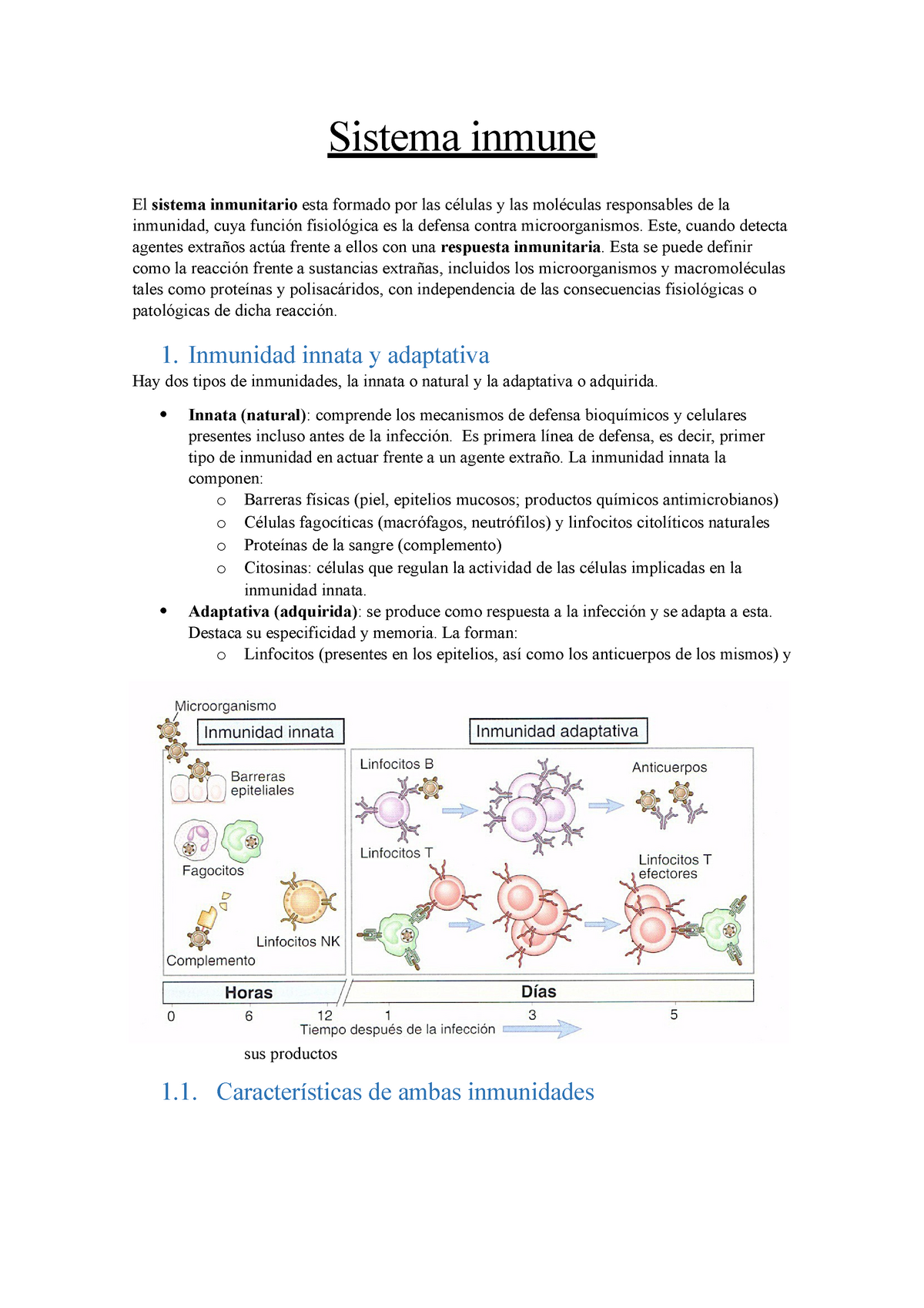 Tema 1 Sistema Inmune Apuntes 1 Sistema Inmune El Sistema