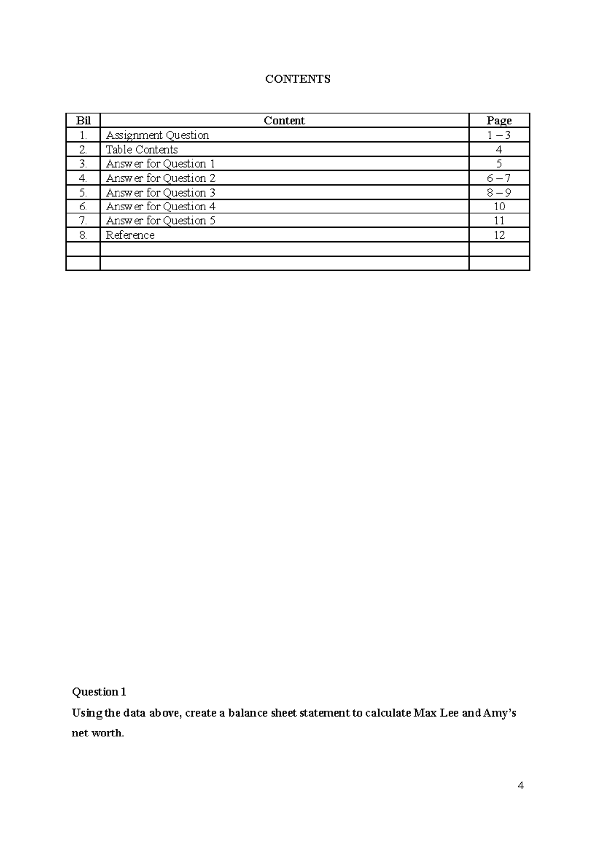 MPU 2322 Individual Assignment - CONTENTS Bil Content Page 1 ...