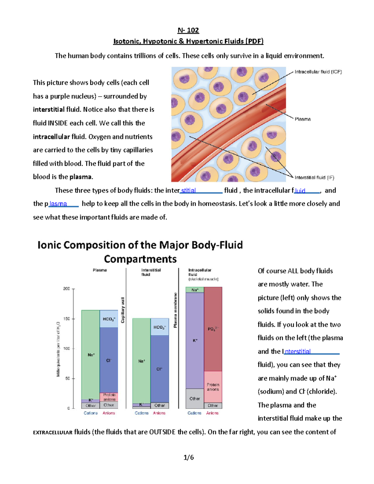 Iso, hypo, and hypertonic fluids - N- 102 Isotonic, Hypotonic ...