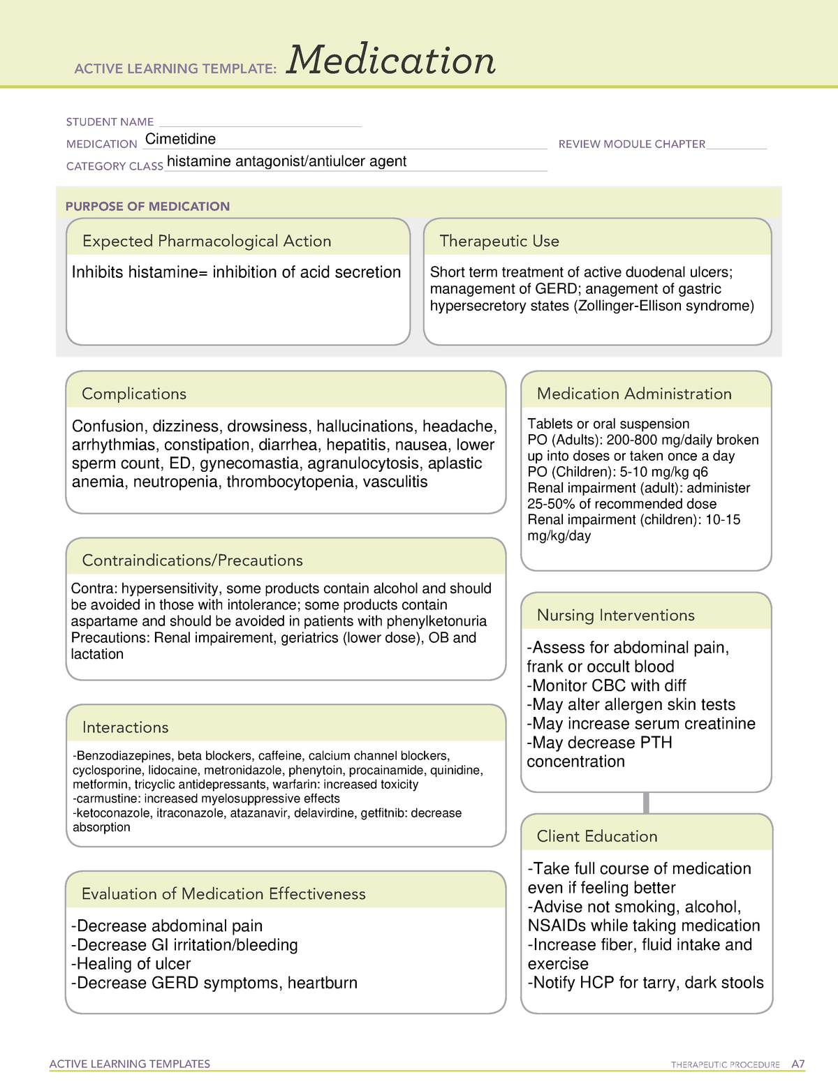 cimetidine-medication-template-active-learning-templates-therapeutic