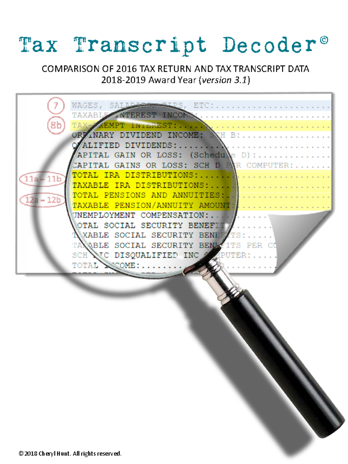 20182019 Tax Transcript Decoder Tax Transcript Decoder© COMPARISON