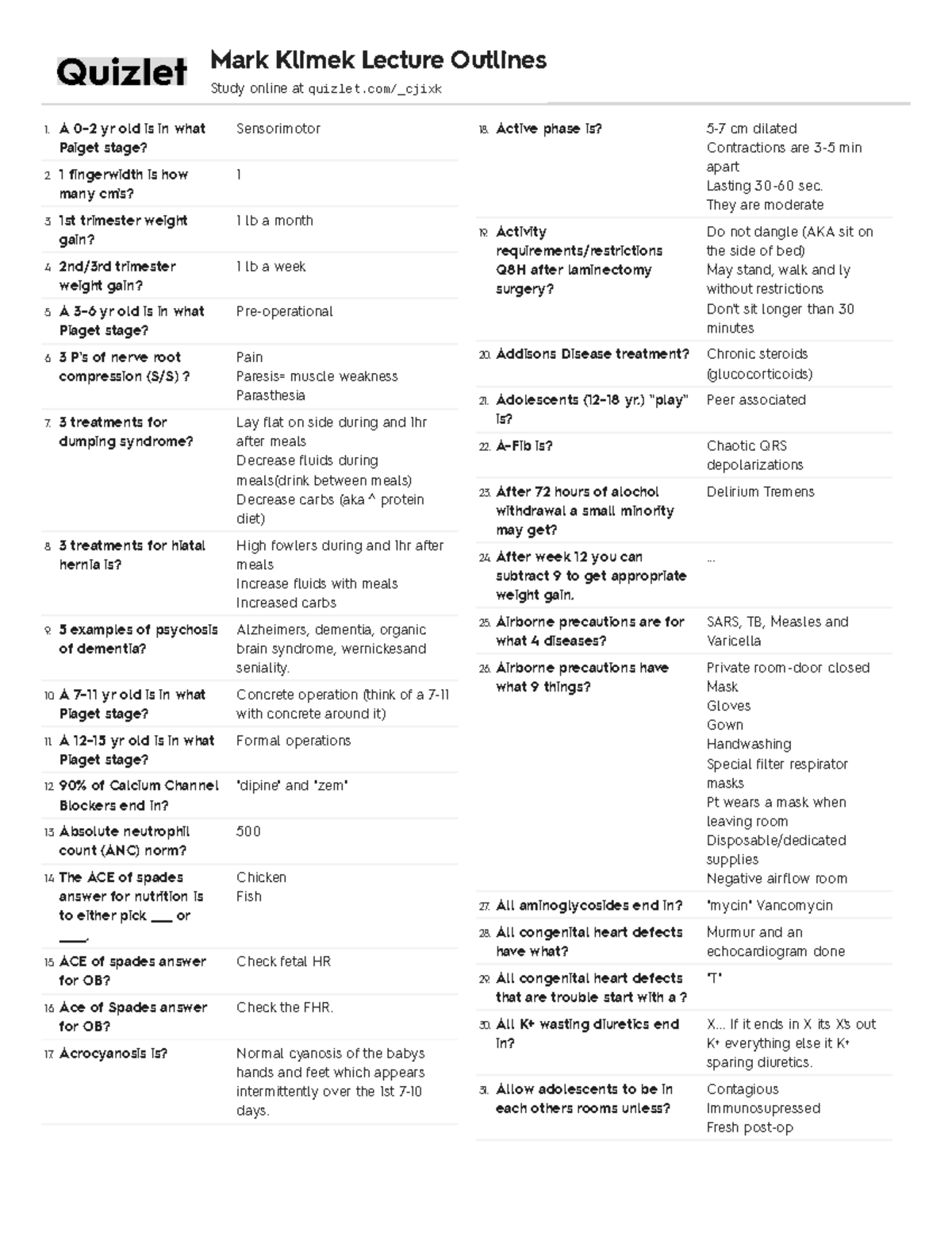 Nclex Yellow And Blue Book - A 0-2 yr old is in what Paiget stage ...