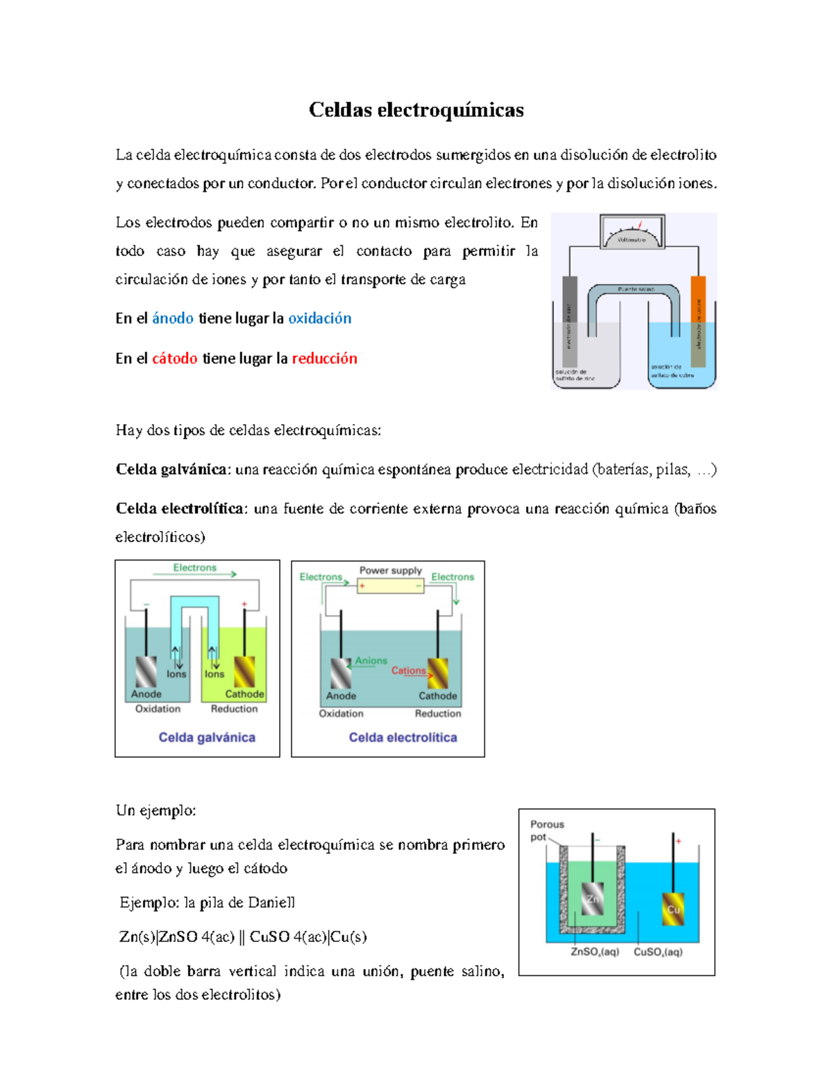 Celdas Electroquímicas - Celdas Electroquímicas La Celda Electroquímica ...