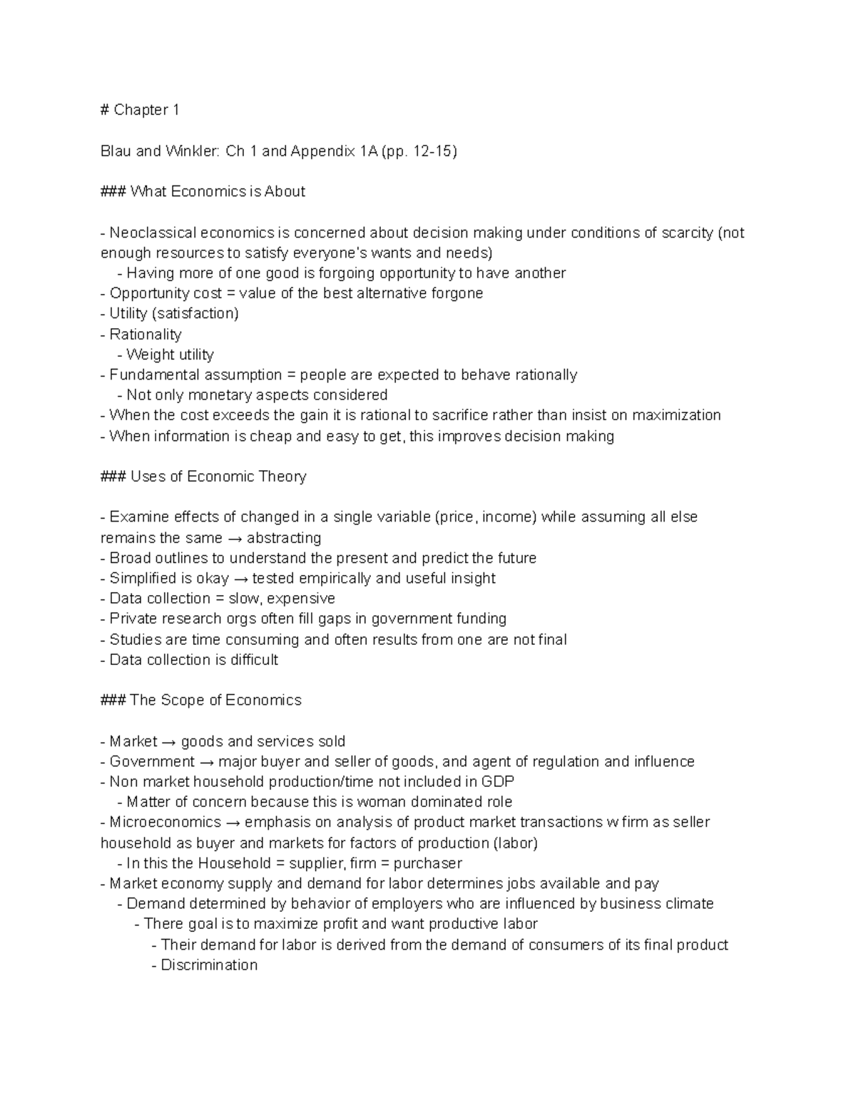 Ch 1 PSC 2224 - CH 1 - Chapter 1 Blau and Winkler: Ch 1 and Appendix 1A ...