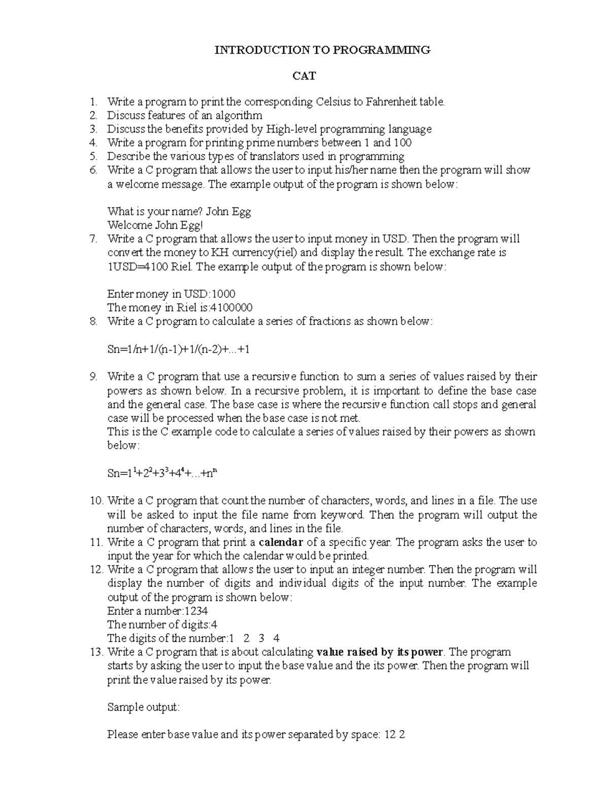 Introduction TO Programming TAP its easier than it seems - Bachelor of ...