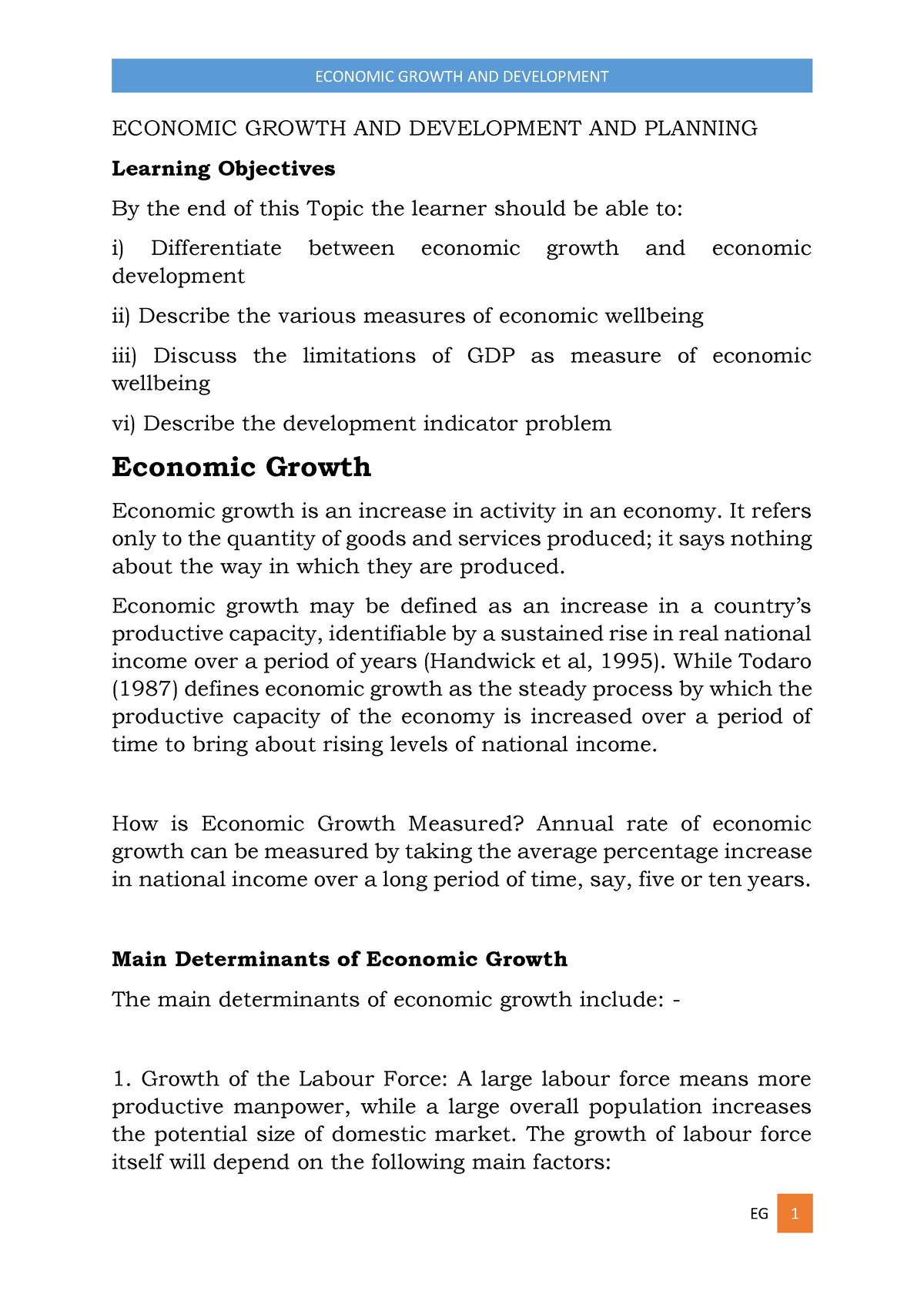 economic growth and development essay grade 12