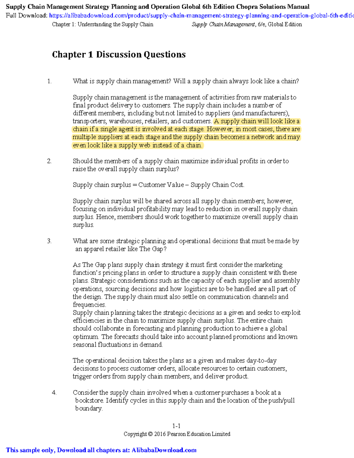 Supply chain management strategy planning and operation global 6th ...
