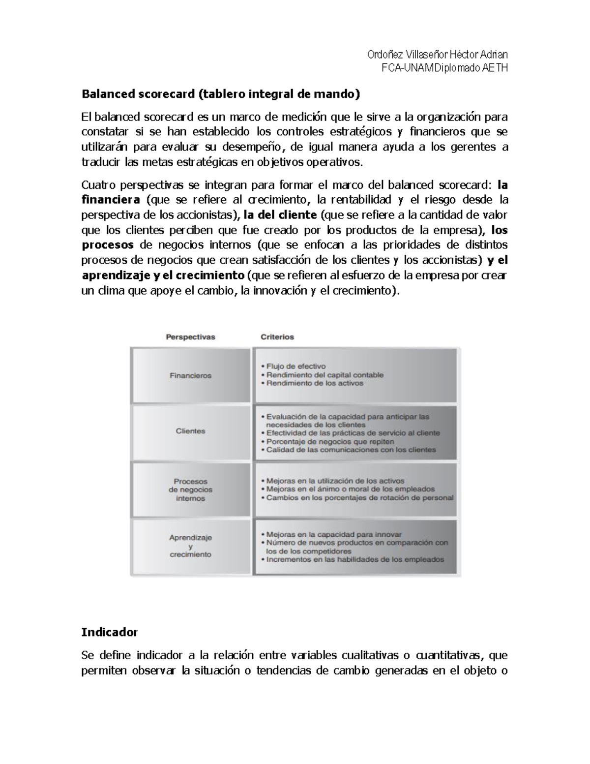 Balanced scorecard - Cuatro perspectivas se integran para formar el ...