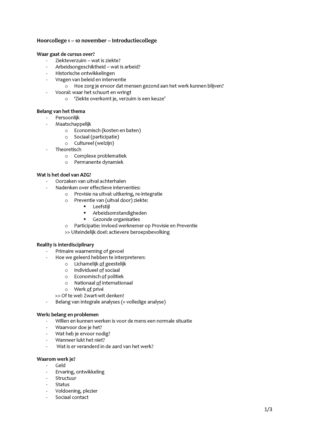 Gastcollege - Duurzame Inzetbaarheid - 1/ Hoorcollege 1 – 10 November ...