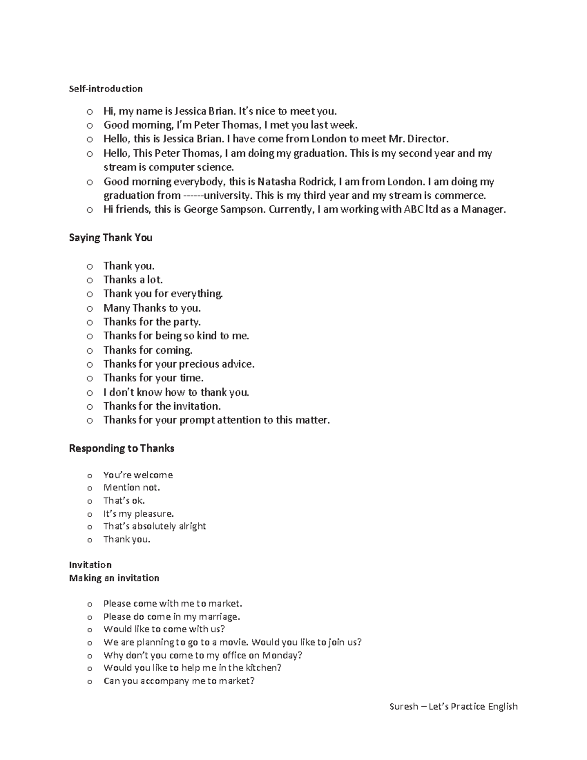 Self Introduction in English - Suresh – Let’s Practice English Self ...