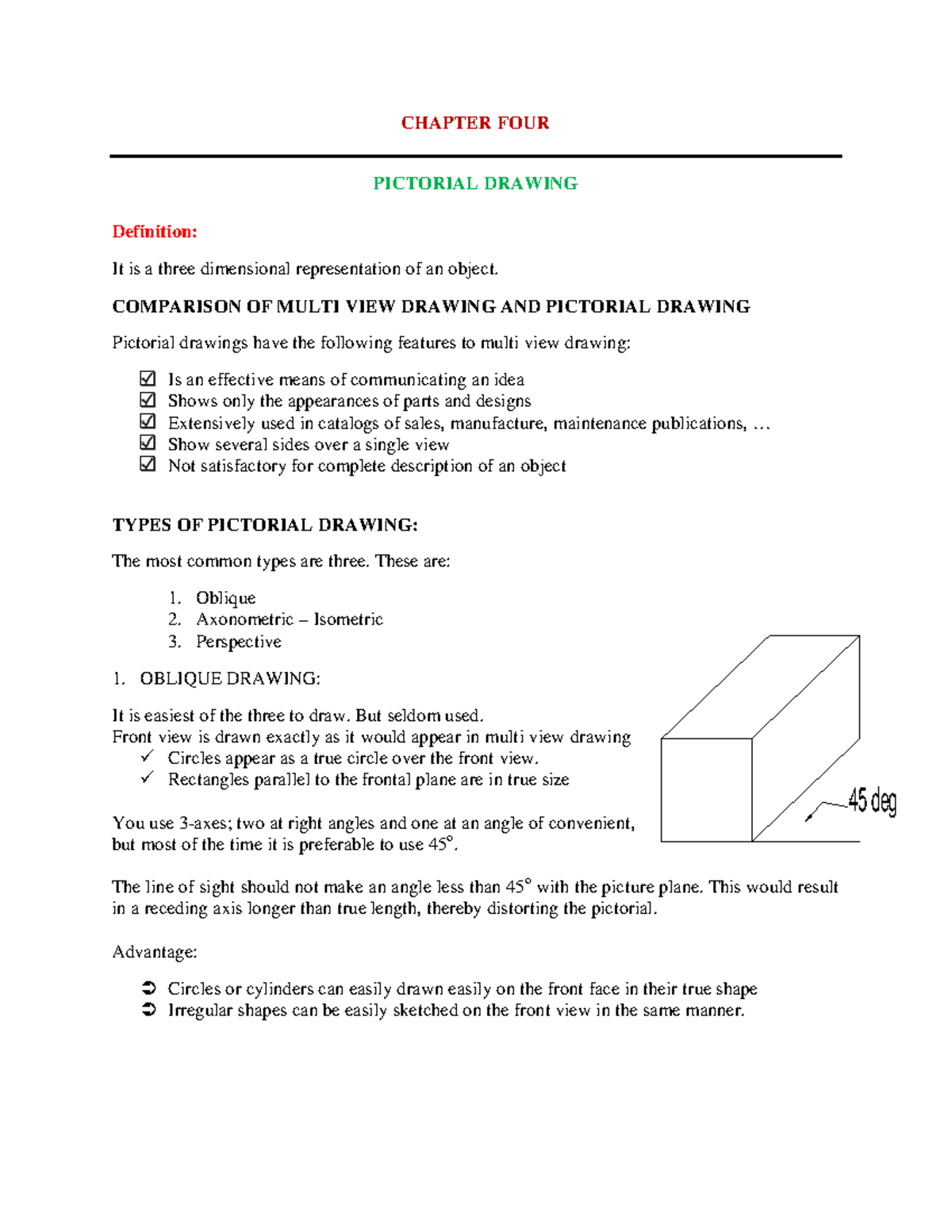 Chapter FOUR engineering drawing Architectural planning and design