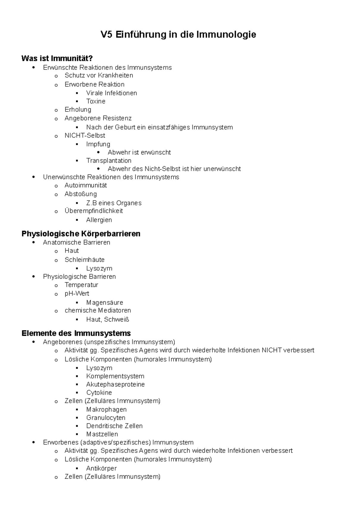 V5 Einführung In Die Immunologie - V5 Einführung In Die Immunologie Was ...