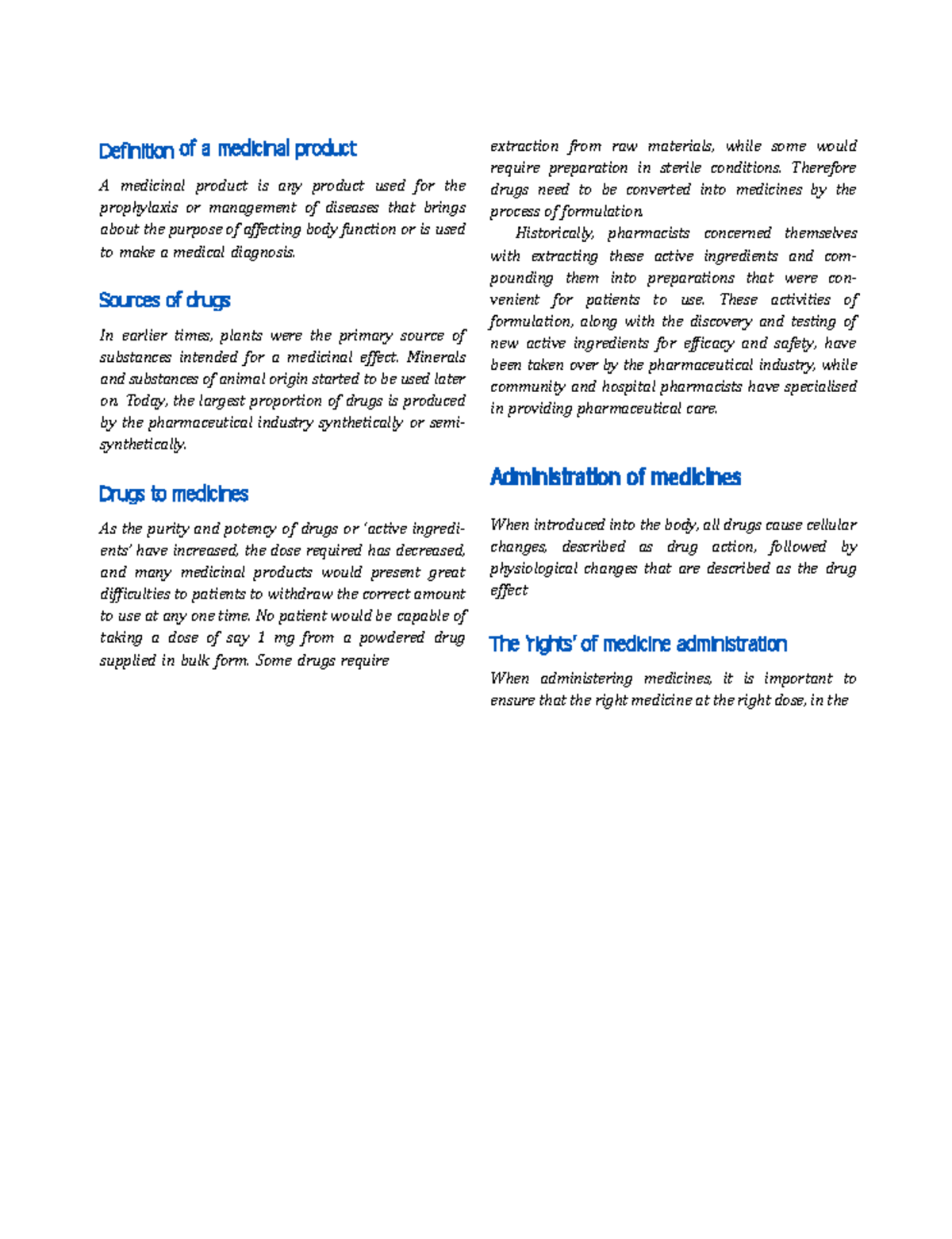 Definition of a medicinal product Definition of a medicinal product A