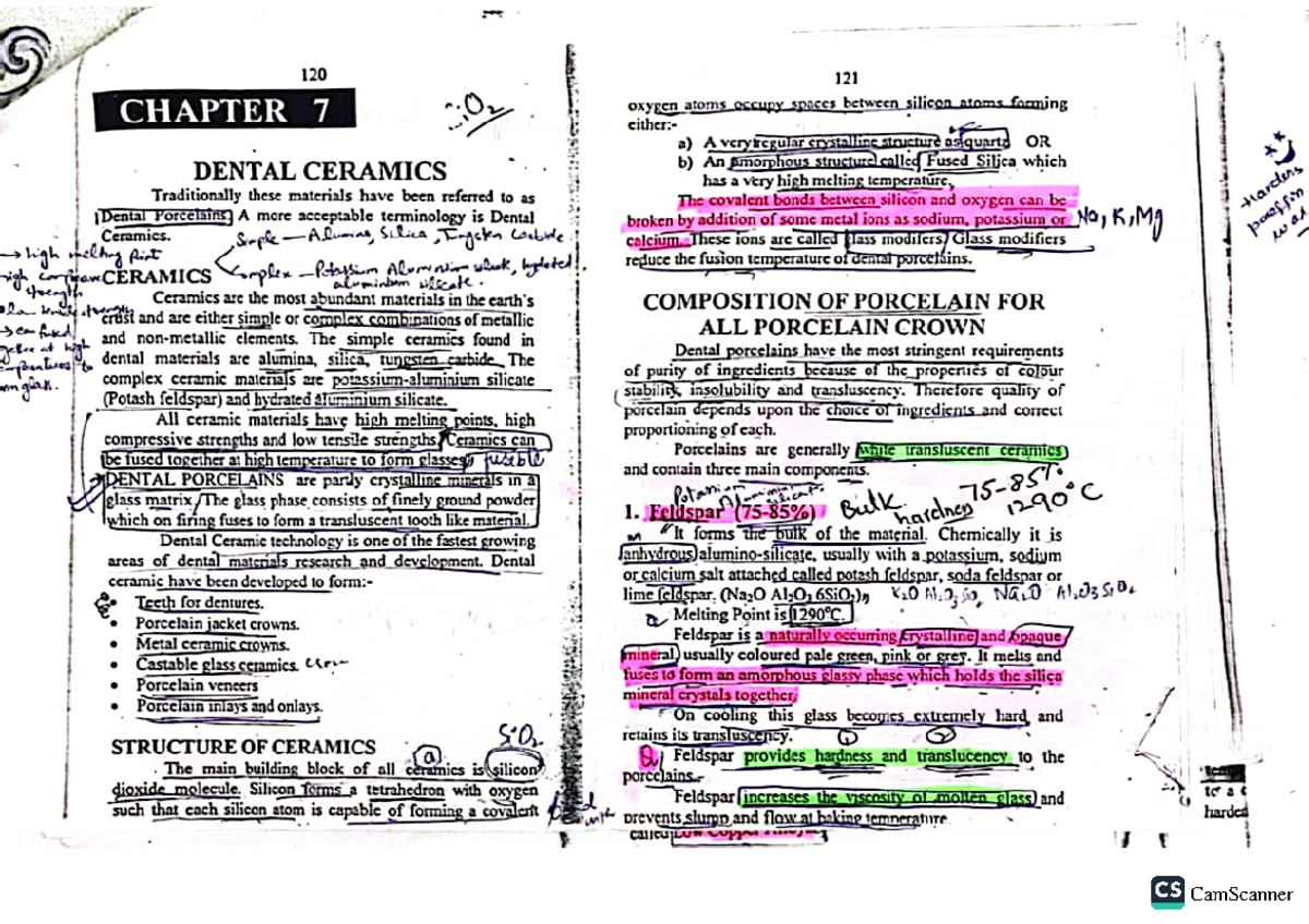 Ceramics notes Mcqs Dental Material Studocu