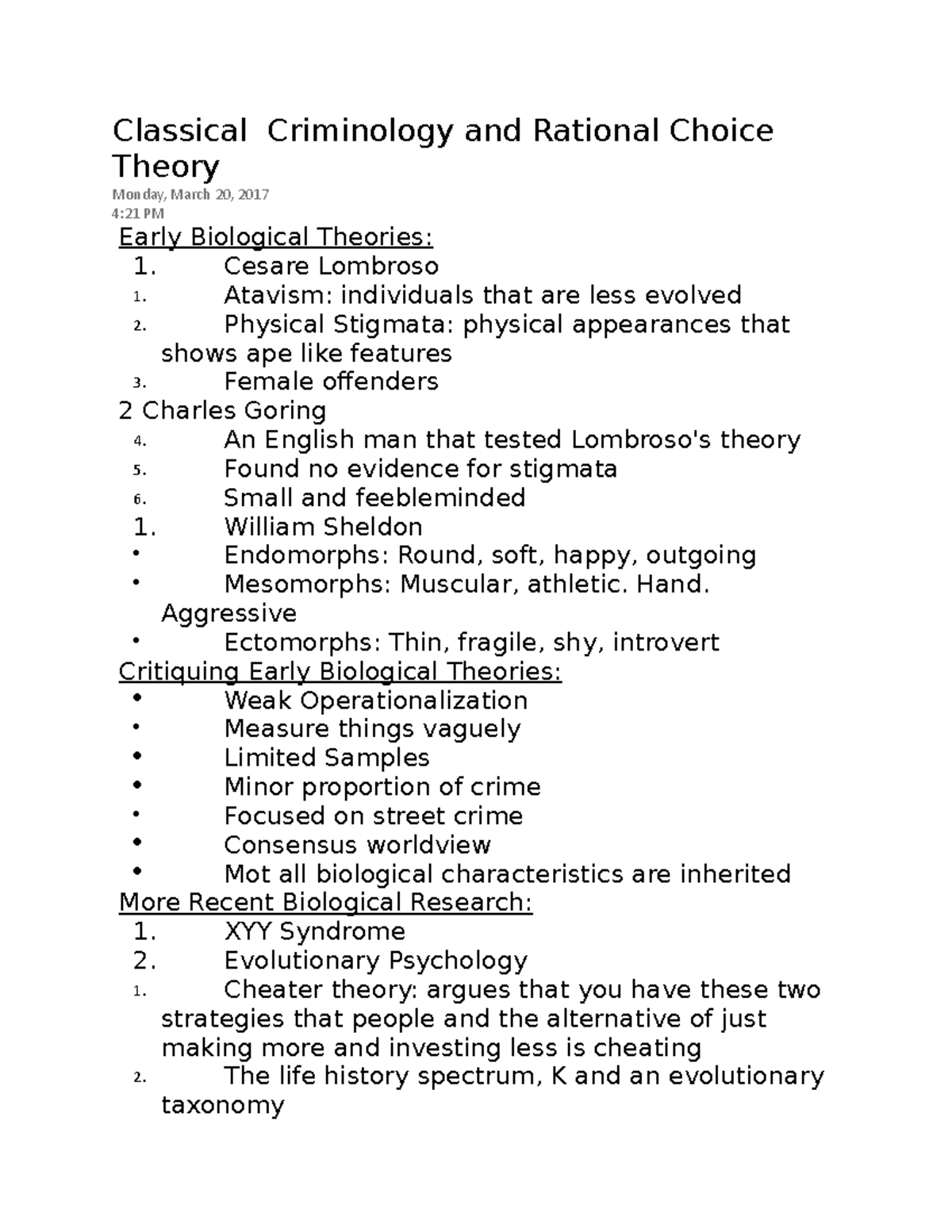 rational choice theory criminology essays