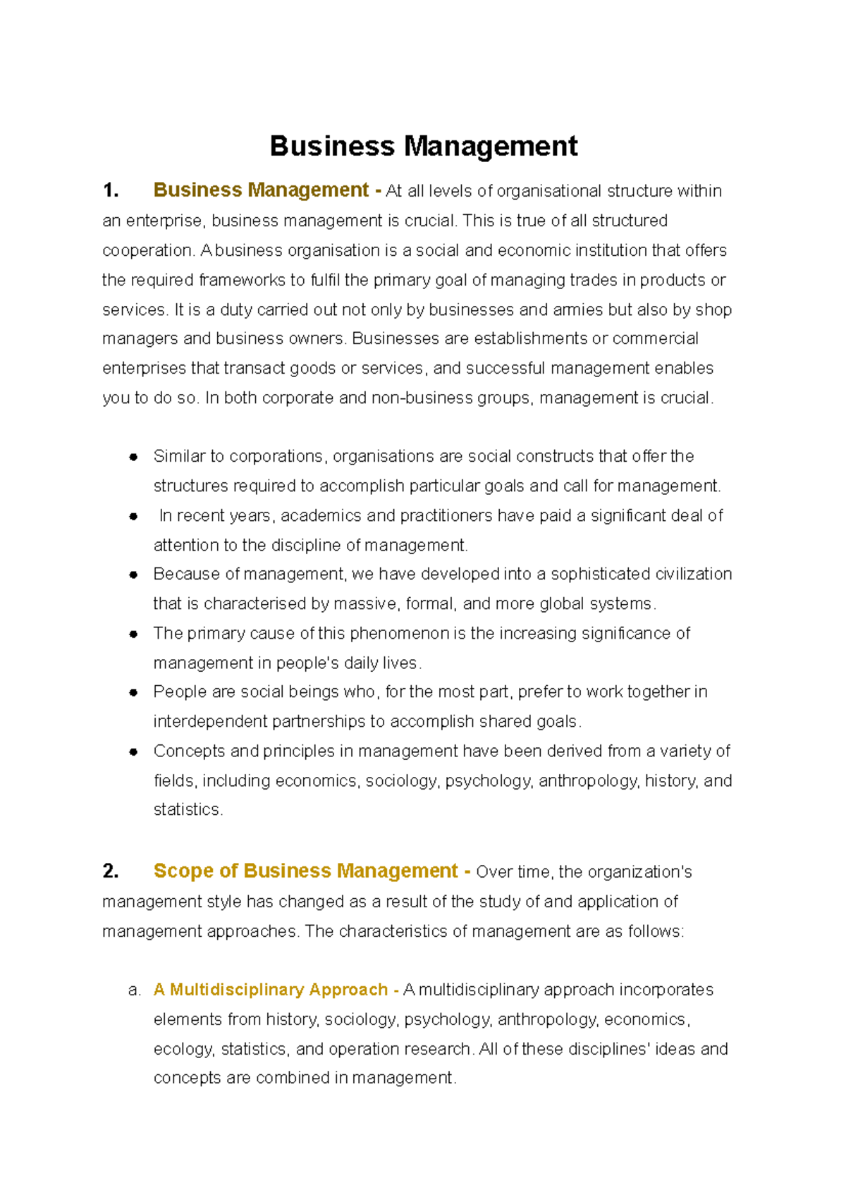 Business-management-keys - Business Management 1. Business Management ...