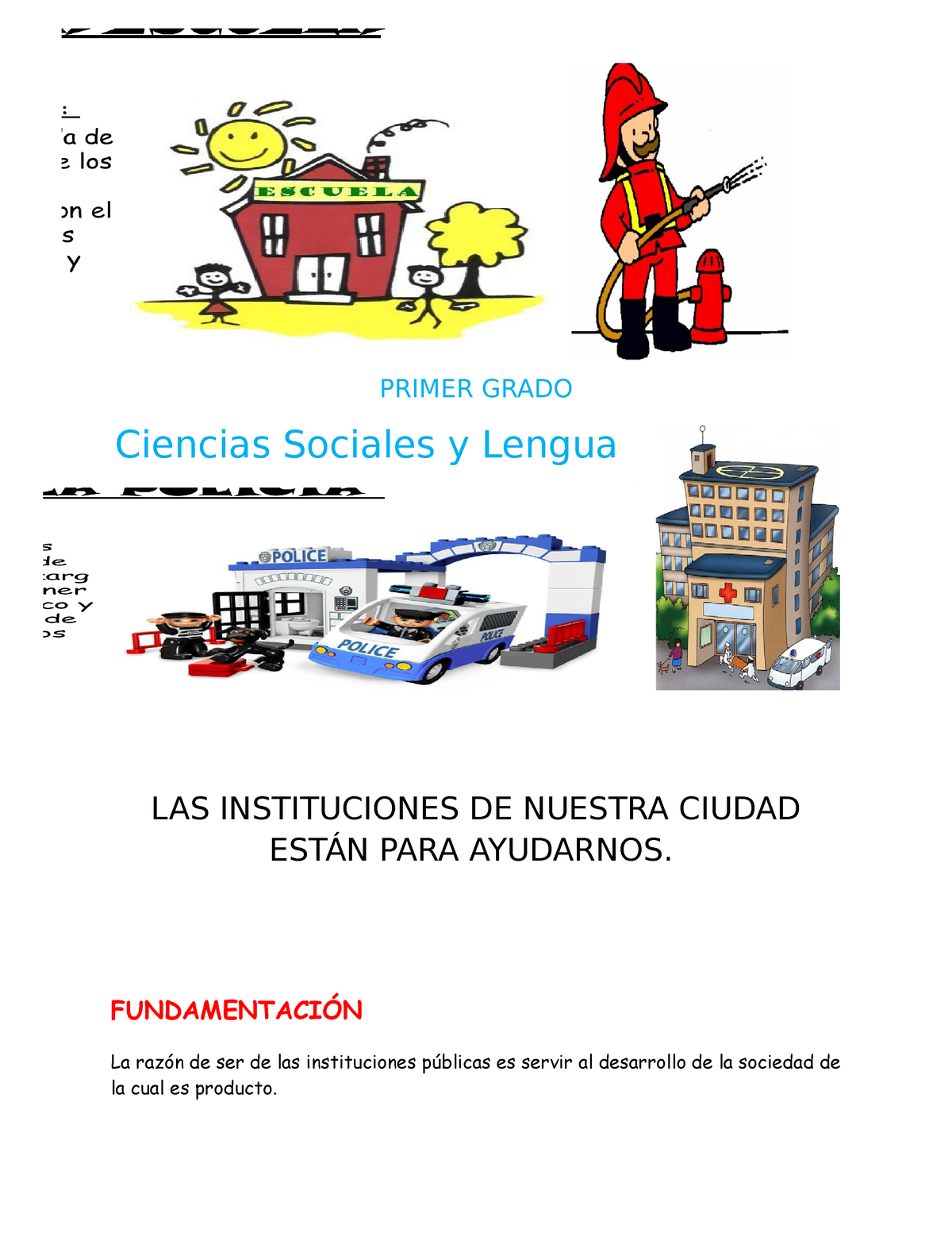 Ciencias Sociales Las Instituciones Final - PRIMER GRADO Ciencias ...