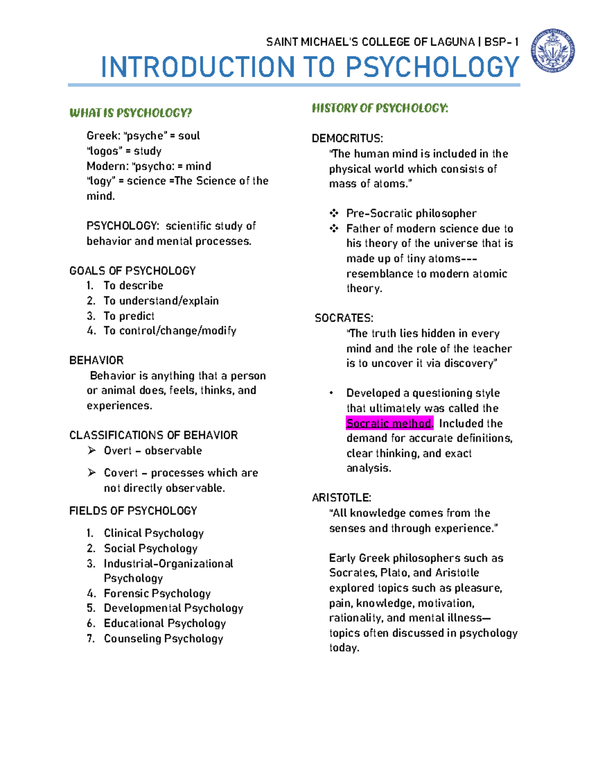 Neurotransmitter and Hormones - INTRODUCTION TO PSYCHOLOGY WHAT IS ...