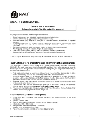 RESF 422-Instructions for Submission of Proposal - 1 RESF 422: RESEARCH ...