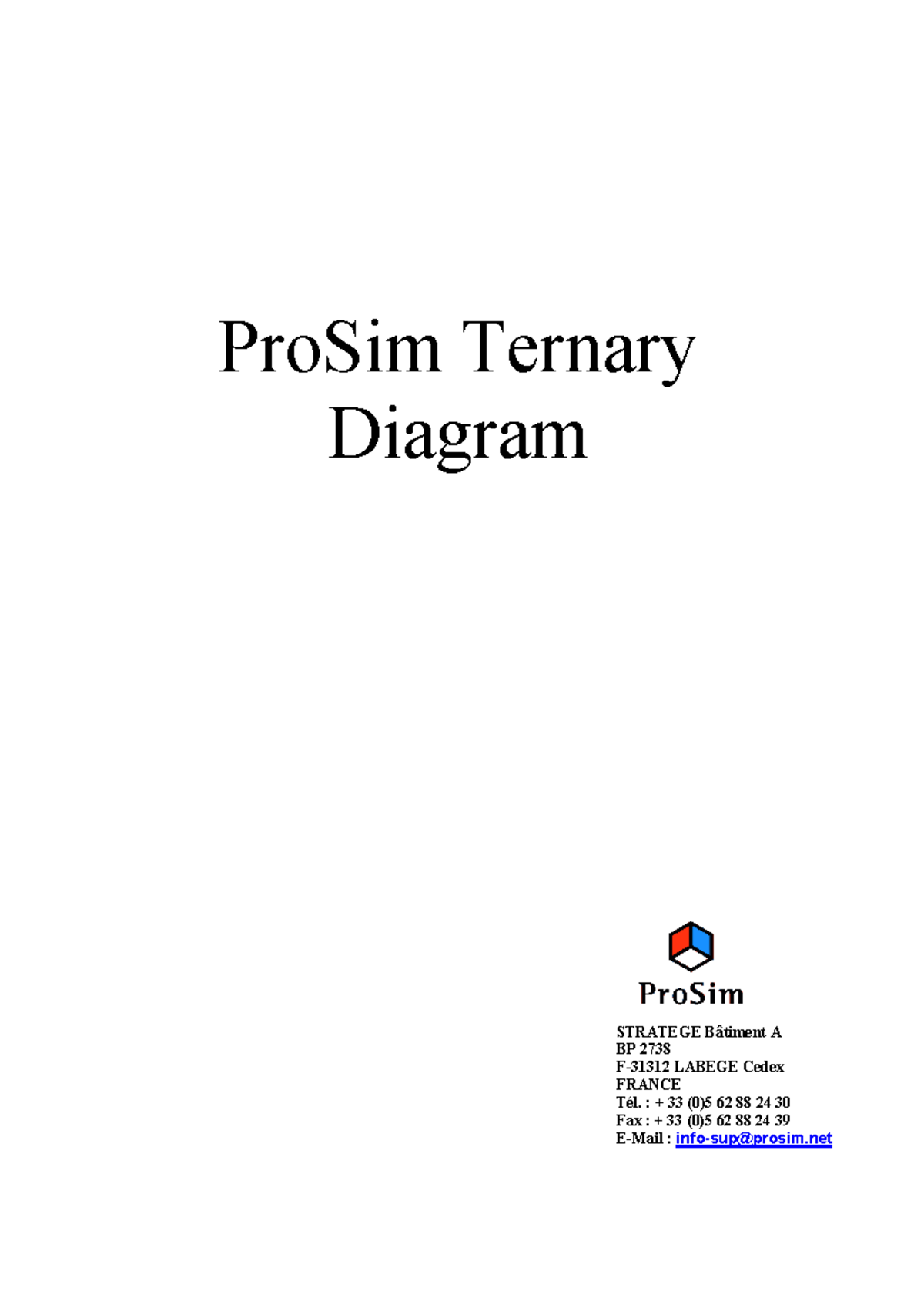 Pro Sim Ternary Diagram Users Manual - ProSim Ternary Diagram STRATEGE ...