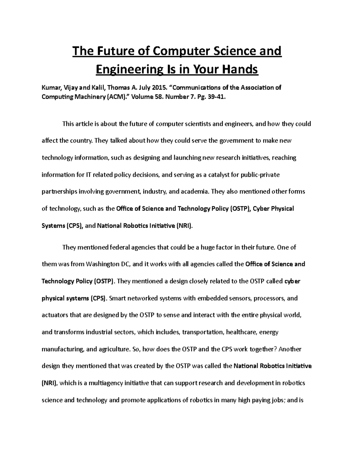 The Future of Computer Science and Engineering Is in Your Hands Journal ...