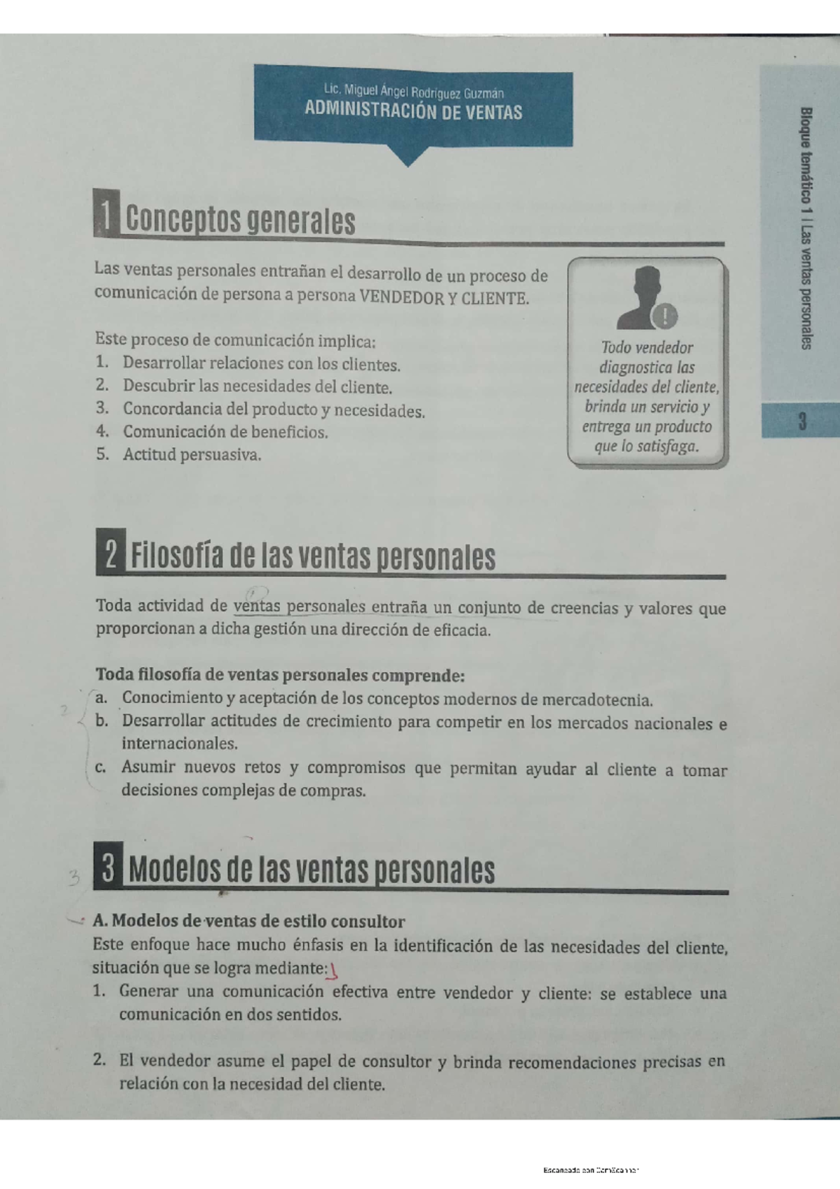 Primer TEMA DE Administracion DE Ventas - Administración general - Studocu