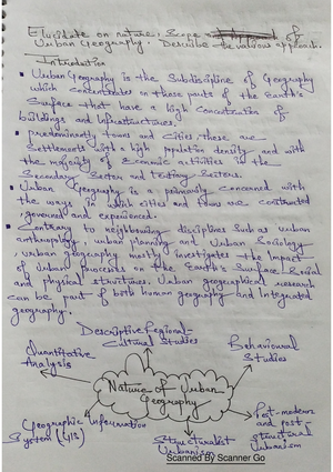 Paradigms In Geography - BA( Hons.) Geography - Delhi University - Studocu