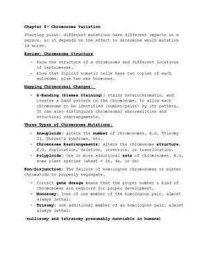Genetics Notes - Genetics Week 1 Notes Introduction Lecture Chapter 1 ...