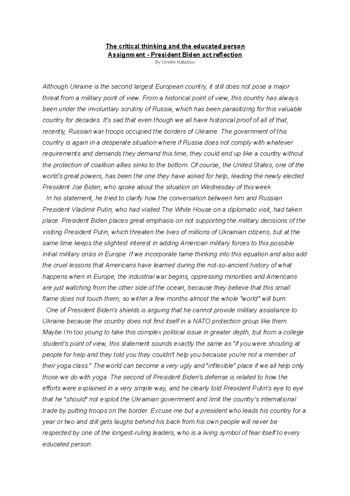 what is an educated person essay