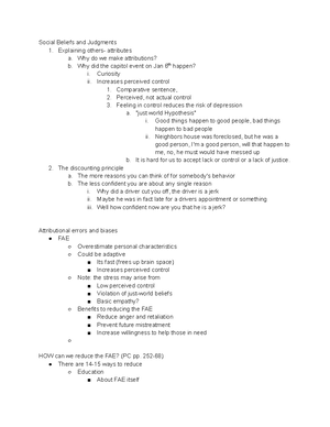 Measuring FAE notes - How to measure the FAE 1. Attitude- attribution ...