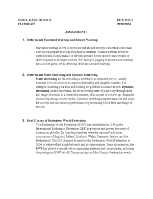 Pathfit Reviewer - From PPTs During Discussion - LESSON 1 BMI ...