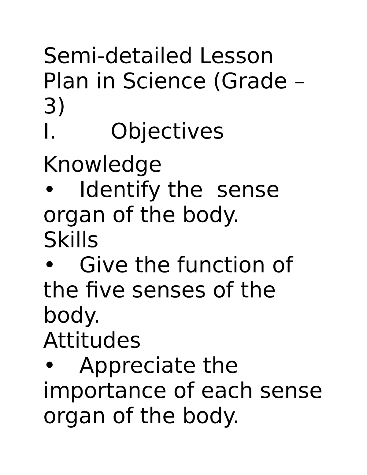 Semi - 456546546546 - Semi-detailed Lesson Plan In Science (Grade – 3 ...