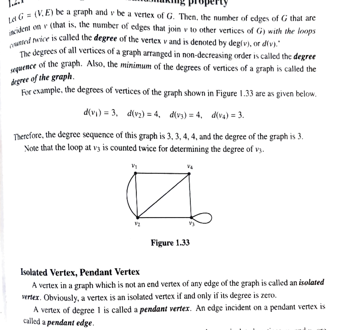 Graph theory notes Eee =(,E) be a graph and v be a vertex of G