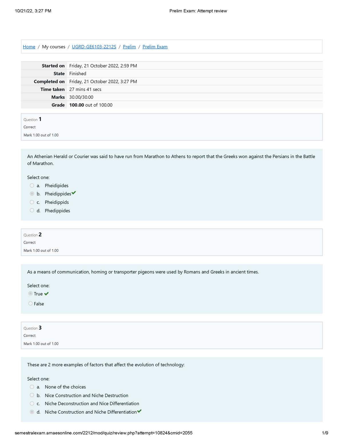 IT-ERA Prelim Exam - Home / My Courses / UGRD-GE6103-2212S / Prelim ...