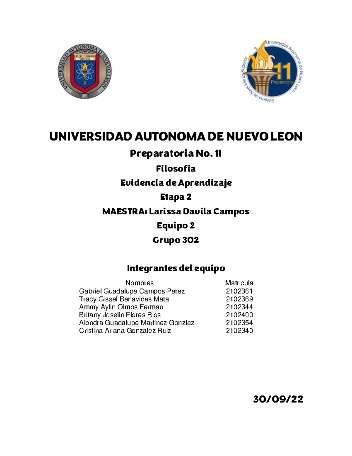 EA2 Equipo Filo - Kehalwhsnqmqn - UNIVERSIDAD AUTONOMA DE NUEVO LEON ...