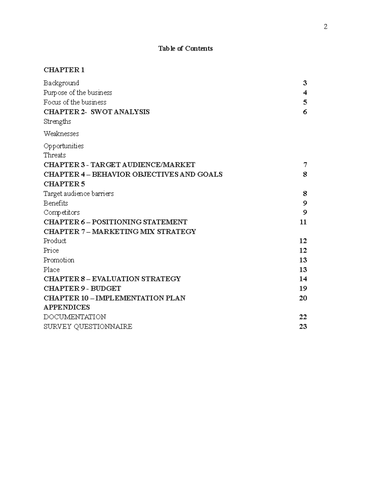 Sample 1-FIN-Paper - Table of Contents CHAPTER 1 Background 3 Purpose ...