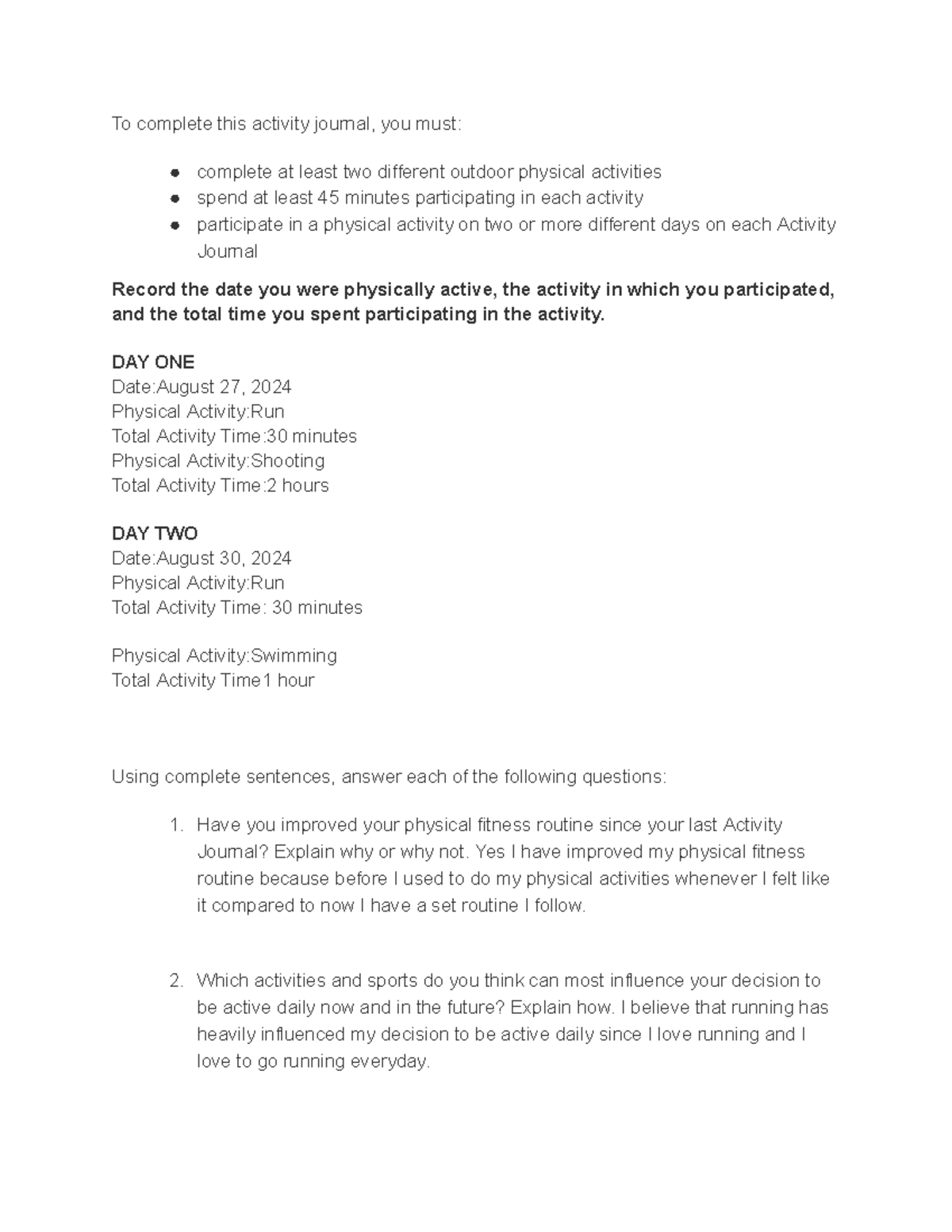 Activity journal - yeah - To complete this activity journal, you must ...