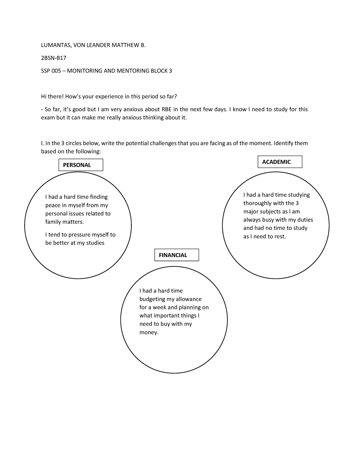 Lumantas-SSP-005 Monitoring-and-Mentoring-P2-B3 SAS - LUMANTAS, VON ...