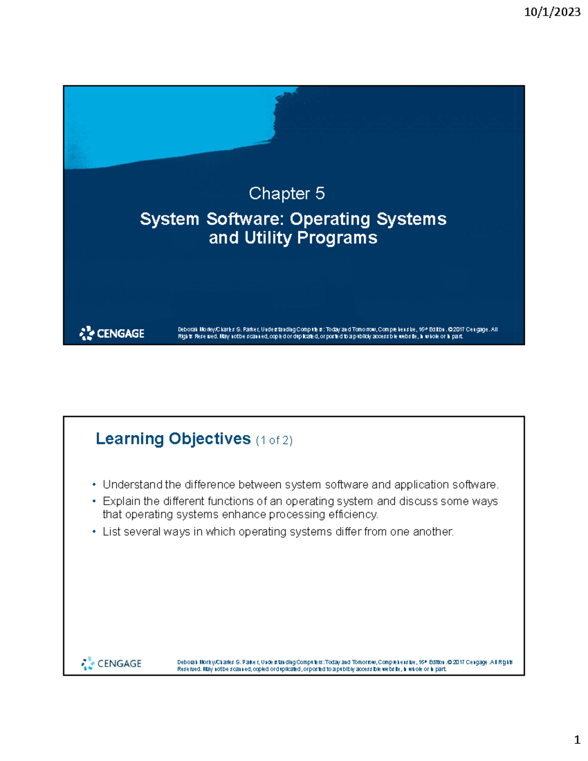 Chapter 5 PPT - A powerpoint - Chapter 5 System Software: Operating ...